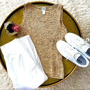 DKNYC Beige Knit Tank Top